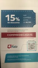 15% OFF em compras acima de R$150 | Droga Raia