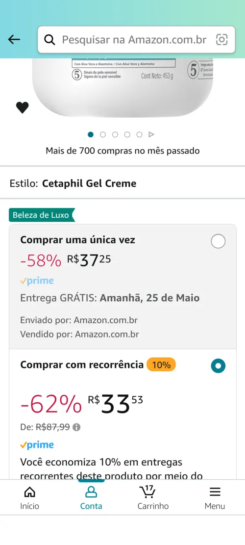 Imagem na descrição da promoção