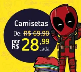 Camisetas Masculinas e Femininas CZ10 - R$28,99