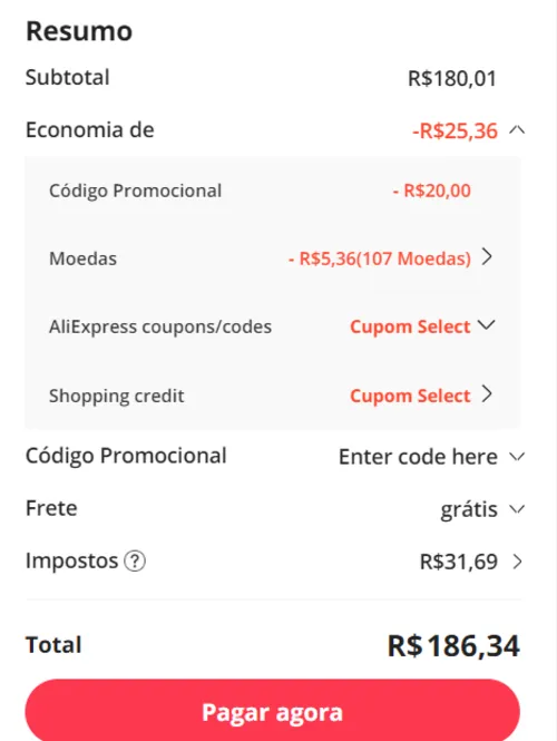 Imagem na descrição da promoção