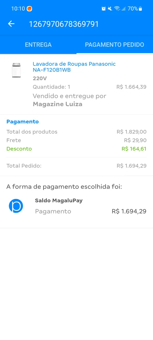 Imagem na descrição da promoção