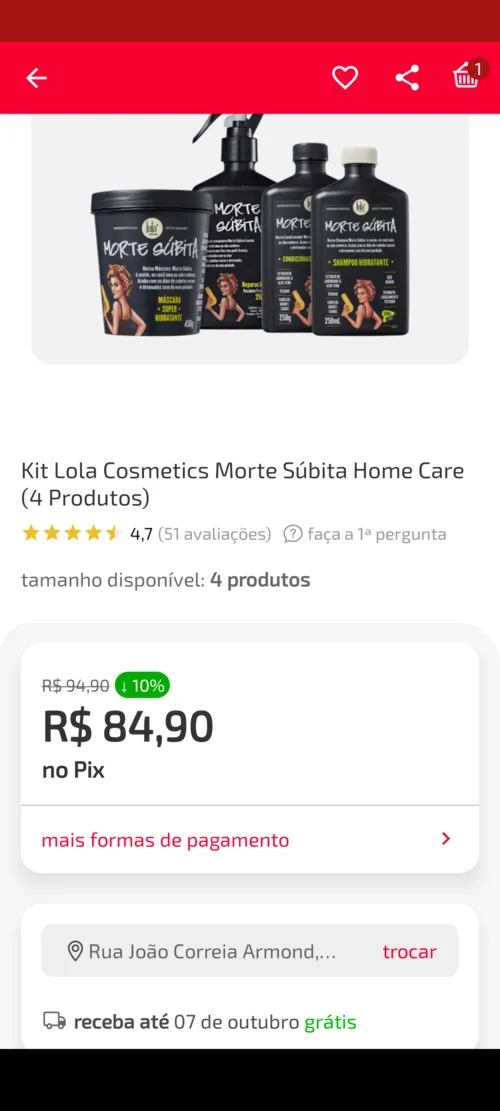 Imagem na descrição da promoção