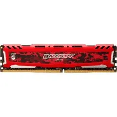 Memória Crucial Ballistix Sport LT, 8GB, 3000MHz, DDR4, CL15, Vermelho