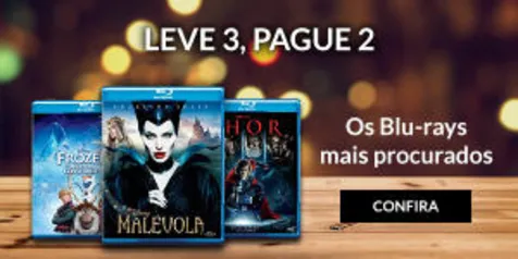 Leve 3 pague 2 Blurays na Livraria Cultura