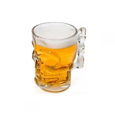 Caneca de Chopp Caveira 510ml Lyor - Vidro | R$ 10