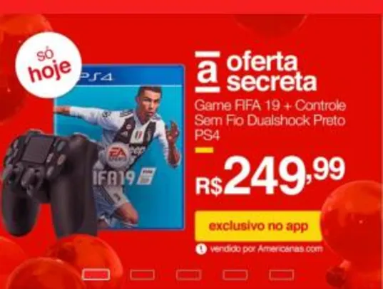 FIFA 19 + Controle Sem Fio Dualshock Preto - PS4

(AME)