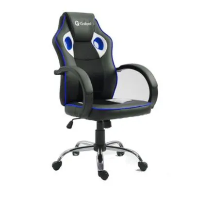 Cadeira Gamer Giratória c/ Altura Regulável Gallant Preta/Azul | R$475