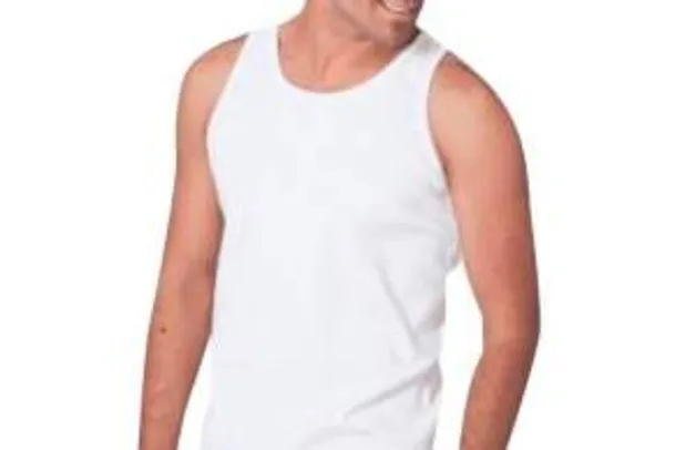 [Peixe Urbano] Kit com 8 camisetas Brancas na opção Gola V ou Regata por R$ 70