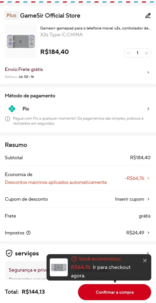 Imagem na descrição da promoção