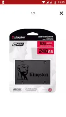 SSD Kingston 240GB A400 R$150 [R$142 com Ame]