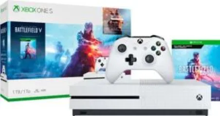 Console Microsoft Xbox One S 1TB + Battlefield V Branco