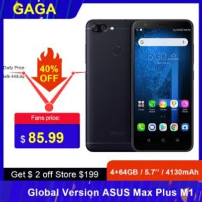 ASUS ZenFone Max Plus M1 4GB 64GB | R$488