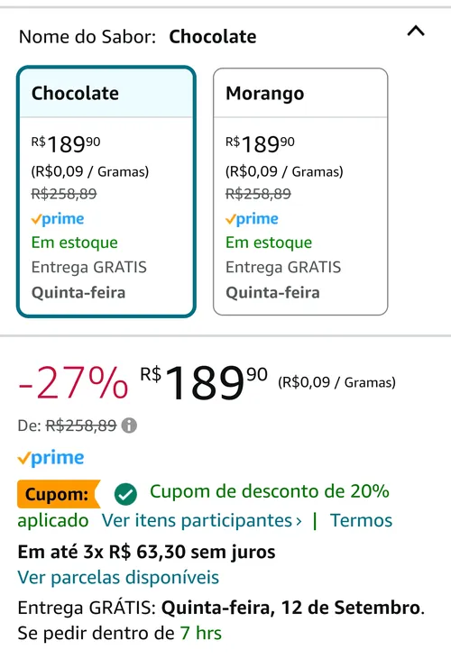 Imagem na descrição da promoção