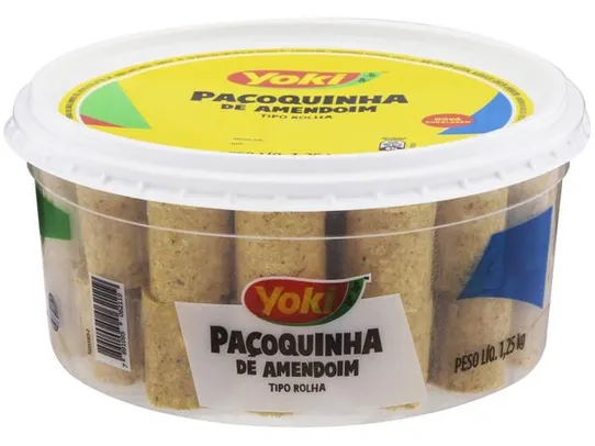 [Cliente Ouro + APP] Paçoca Rolha Original Yoki - 1,25kg (Leve 3 pague 2) | R$13