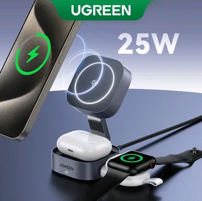 Carregador sem fio Magnético Ugreen 2 em 1