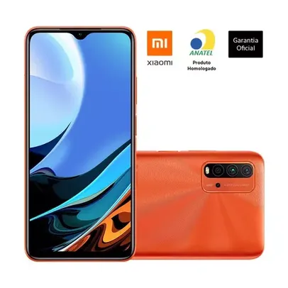 Smartphone Xiaomi Redmi 9T Tela 6,53&quot; 4GB 128GB Bateria 6000mAh Câmera Quádrupla 48+8+2+2MP Laranja