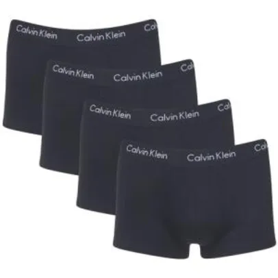 Kit 4 Cuecas Trunk Calvin Klein Life Algodão Pretas