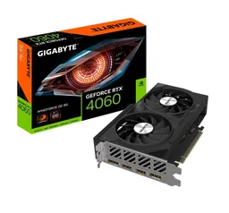 Placa de Vídeo Gigabyte NVIDIA GeForce RTX 4060 WINDFORCE OC, 8GB, GDDR6, DLSS, Ray Tracing, GV-N4060WF2OC-8GD