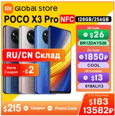 Poco x3 pro versão global 8g 256gb nfc smartphone snapdragon 860 | R$1129