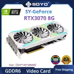 Placa de vídeo SOYO Brand New GeForce RTX3070 8G