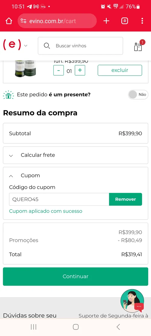 Imagen na descrição da promoção