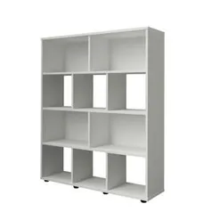 Estante Para Livros Rack Book10 Nichos Branco Artely | R$202