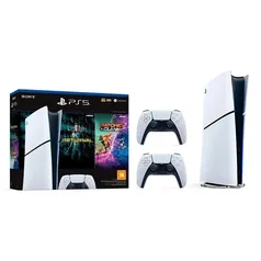 [CASHBACK PELANDO R$2710] Console PlayStation 5 Slim Sony, Edição Digital, Com 2 Controles + 2 Jogos Digitais