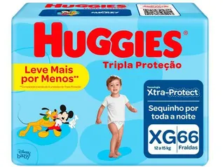 Fralda Huggies Tripla Proteção - Tam. XG 12 a 15kg 66 Unidades -