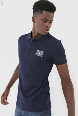 Camisa Polo Lacoste Slim Logo Azul-Marinho