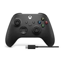 Controle Joystick Sem Fio Microsoft Xbox Xbox Series X|s Controller + Usb-c Cable Carbon Black