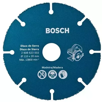 Disco de Corte para Madeira Bosch Carbide Multi-wheel Serra Mármore 110mm - Azul