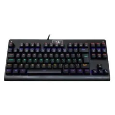 Teclado Gamer Redragon Dark Avenger Rainbow Mecânico ABNT2 Switch Blue K568R - R$192