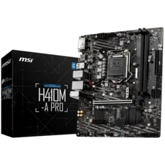 Placa Mãe MSI, H410M-A PRO, Chipset H410, Intel LGA 1200, mATX, DDR4 | R$555