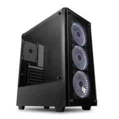 Gabinete Gamer Pichau Kazan Lateral/Frontal Vidro Temp Led | R$250