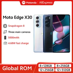 Moto Edge X30 | Snapdragon 8 Gen 1, Tela 6.8" OLED 144hz HDR10+, 5000 mAh, 12/256GB