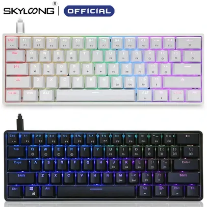 Skyloong mini teclado mecânico 60% sem fio