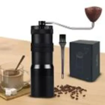 Moedor Triturador de Café Grãos Gourmet Manual Profissional Ajustável Com Pincel Cozinha Portátil