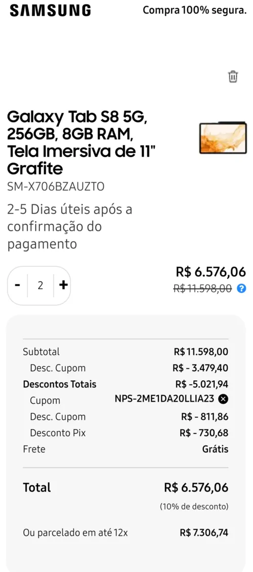 Imagem na descrição da promoção