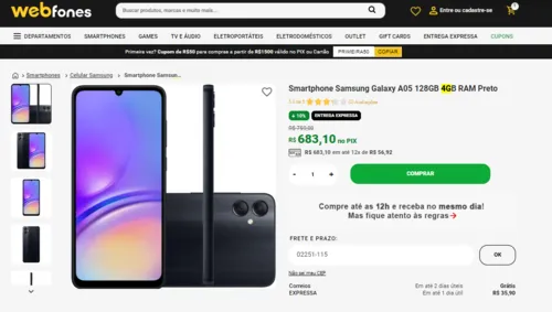 Imagem na descrição da promoção