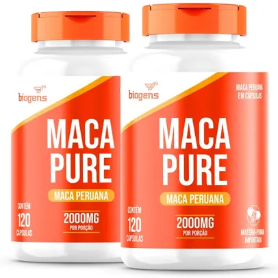 Maca Peruana Pura, Biogens, Kit 2x 120 cápsulas