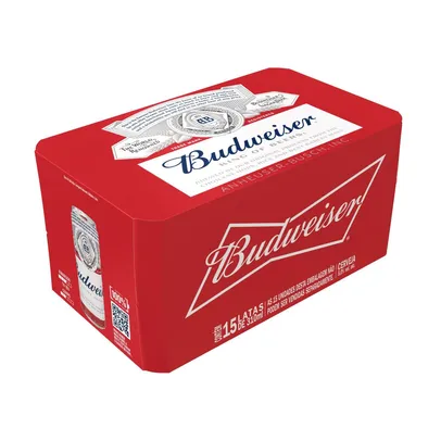 [REGIONAL] Cerveja Budweiser Lager Lata 15 Unidades 310 ml