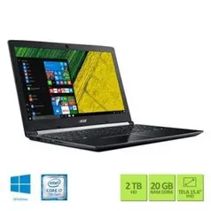 Notebook Acer 70pu Core I7 20gb 2tb Nvidia GeForce® 940MX com 2 GB 15.6" LED Full HD - A515-51G-70UP - R$3299