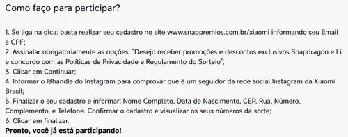 Imagen na descrição da promoção