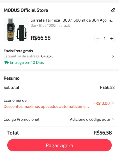 Imagem na descrição da promoção