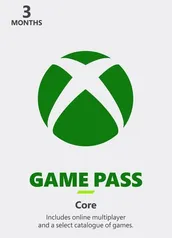 Xbox Game Pass Core 3 Meses Chave GLOBAL