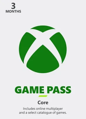 Xbox Game Pass Core 3 Meses Chave GLOBAL