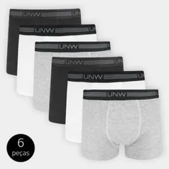 2 Kits | Cuecas Boxer UNW Elástico | 12 Peças | R$90