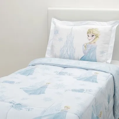 [AME R$63] Edredom Dupla Face Solteiro Frozen 2 Peças - Casa e Conforto + Disney