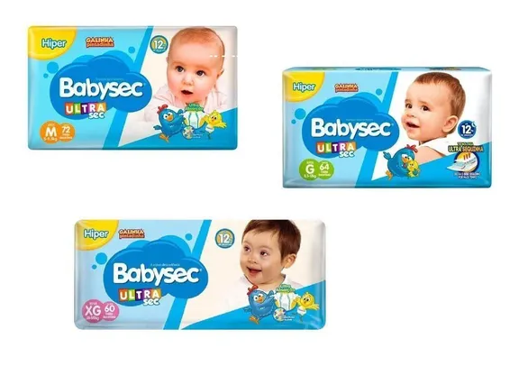 [Levando 6un] Fralda Babysec UltraSec Galinha Pintadinha M, G e XG