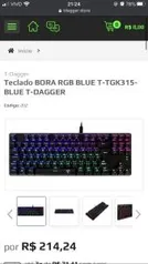 Teclado BORA RGB BLUE (MECÂNICO) DAGGER | R$ 166